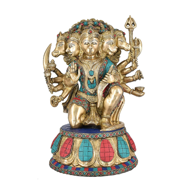 Five Face Panchmukhi Hanuman - Brass